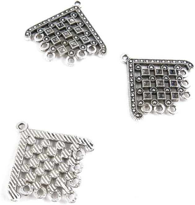 Price per Lot 370 PCS Jewelry Making Charms Antique Silver Tone Color Jewellery Charme Findingss Bulk Wholesale Suppliers Arts Crafts T2IE7 Geometry Connector