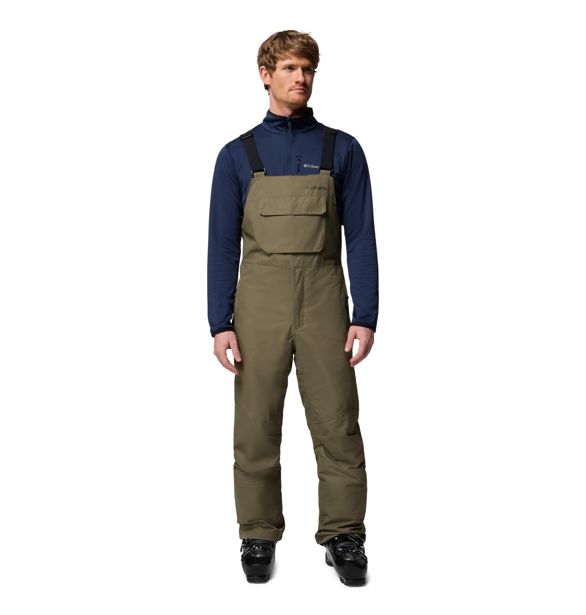 Columbia Mens Iceventure II Bib, Stone Green, 6X Short