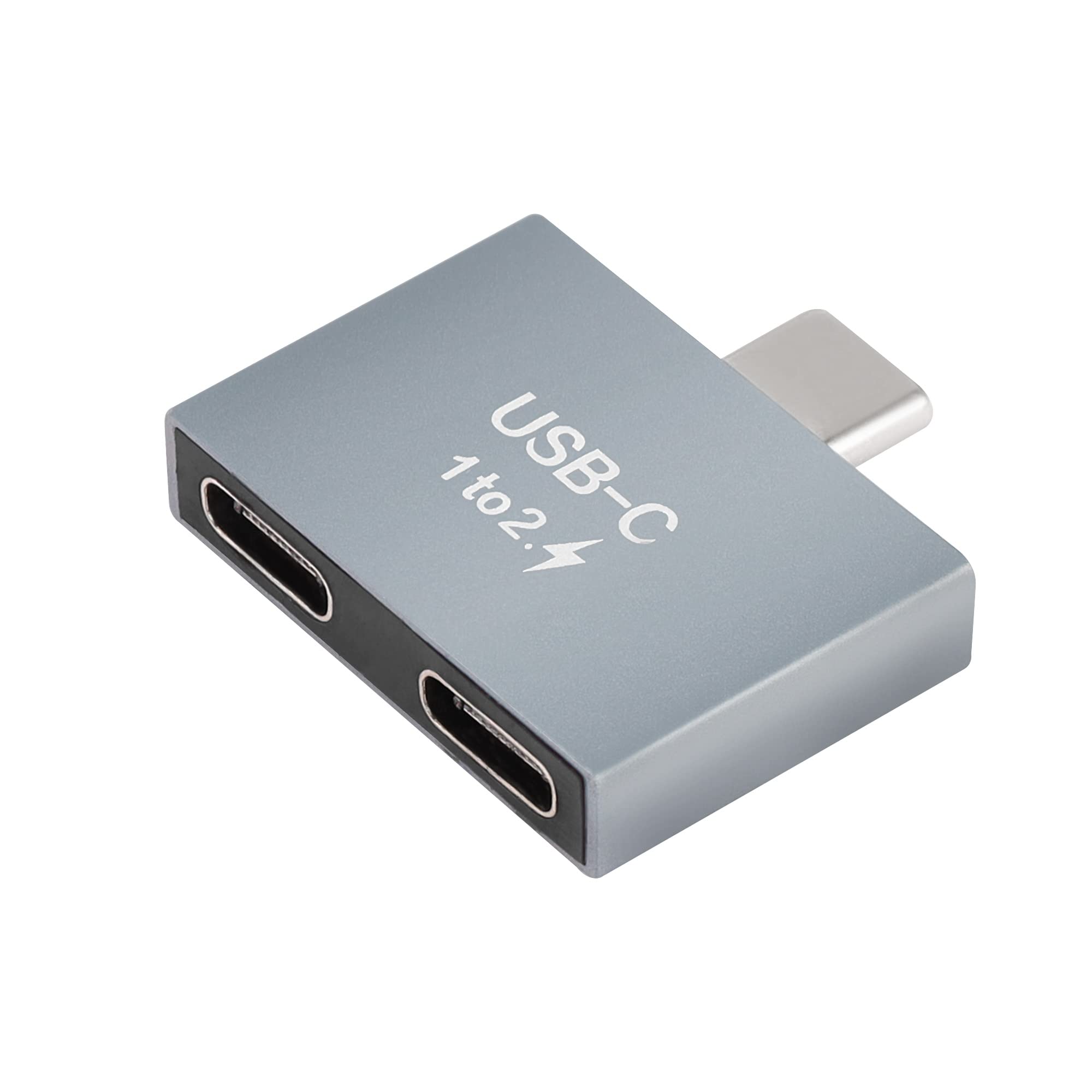 GELRHONR USB C to C Adapter, 10Gbps Dual Type-C Female Converter, 65W Dual Type-C Port Charger for Notebook, Tablet, Phones and More Devices