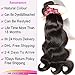 UNice Hair Brazilian Body Wave Virgin Hair 20 22 24 inches 3 Bundles, 100% Unprocessed Brazilian Wavy Human Hair Weave Extensions, Natural Black Color for African Americans Women Total 300g