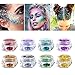 8 Boxes Makeup Face Body Glitter, 6 Colors Loose Holographic Cosmetic Chunky Glitter for Halloween, Face, Eye, Body, Hair, Nail and Other Occasions Decoration (Without Glue)