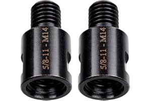 Wolfride 2Pcs 5/8" to M14 Angle Grinder Attachment Adapter 5/8-11 Female to M14 Male Adapter