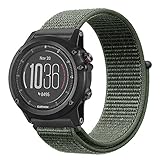 Fintie Band for Garmin Fenix 5X Plus/Fenix 3 HR Watch, Nylon Sport Loop Replacement Strap Bands with Adjustable Closure for Garmin Fenix 3/3 HR/5X/5X Plus Smartwatch - Cargo Khaki