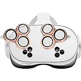 Juylay Camera Lens Protector for Meta Quest 3S / Oculus Quest Accessories, High Definition Lens Protector Cover for Quest 3S, 9H Hardness Tempered Glass for VR Headset Accessories Rose Gold
