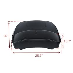 TCMT Matte Black Chopped Tour Pack Trunk&Mounting