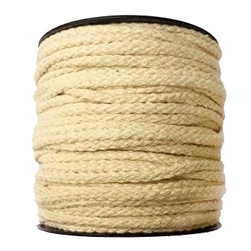 MagiDeal 50 Meters 100% Natural Cotton Rope Braided Twisted String Cord Twine Multi Craft Use (Clothes Sash Weaving Wrapping Knotting)