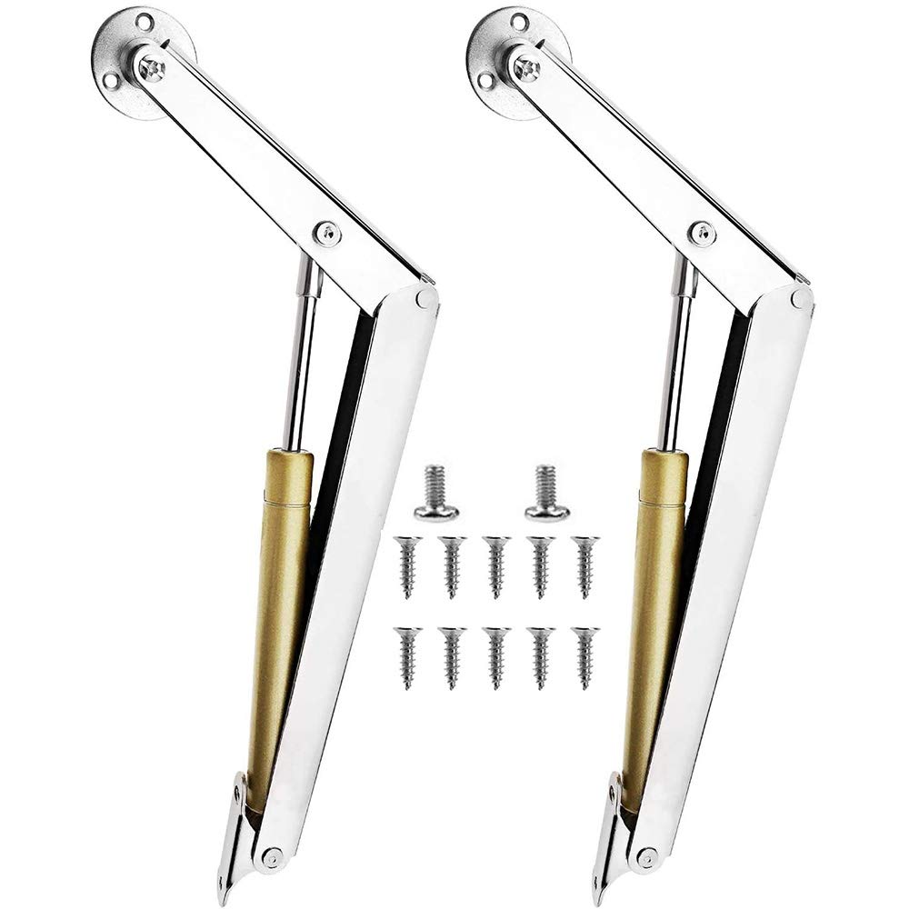 2 Pieces Gas Spring Lid Stay,Heavy Duty Gas Spring,100N/10KG Safety Hinges for Toy Box,Tatami Supports Gas Strut Hydraulic Rod, for Kitchen Cabinet Door Cupboard Toy Box Pneumatic Stop Support