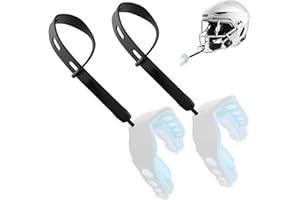 LHYBTM 2 Pack Tether for Mouth Guard, Strap Only, Universal Replacement Strap for Mouth Guard for Football, Boxing, Taekwondo, Hockey, Basketball, Lacrosse, Rugby Matches Helmet (Black)