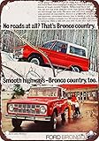 Wall-Color 7 x 10 Metal Sign - 1972 Ford Bronco - Vintage Look