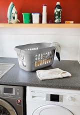 JMS we create smile 60L Plastic Hipster Laundry Baskets Set of 2 Silver view 8