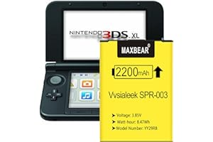 MAXBEAR 3DS XL SPR-003 Battery, 2200mAh 3.85V Replacement Battery for Nintendo 3DS XL SPR-003 and New 3DS XL RED-001 SPR-A-BPAA-CO XL Console