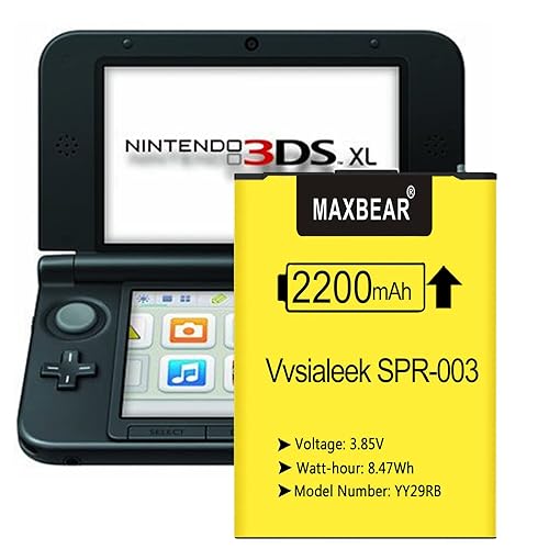 MAXBEAR 3DS XL SPR-003 Battery, 2200mAh Replacement Battery