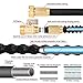 TOONOON 50ft Garden Hose, All New Expandable Water Hose Set with Double Latex Core,3/4 Solid Brass Fittings,Extra Strength Fabric,Flexible Expanding Hose with 8 Function Spray Nozzles,Free Carrying