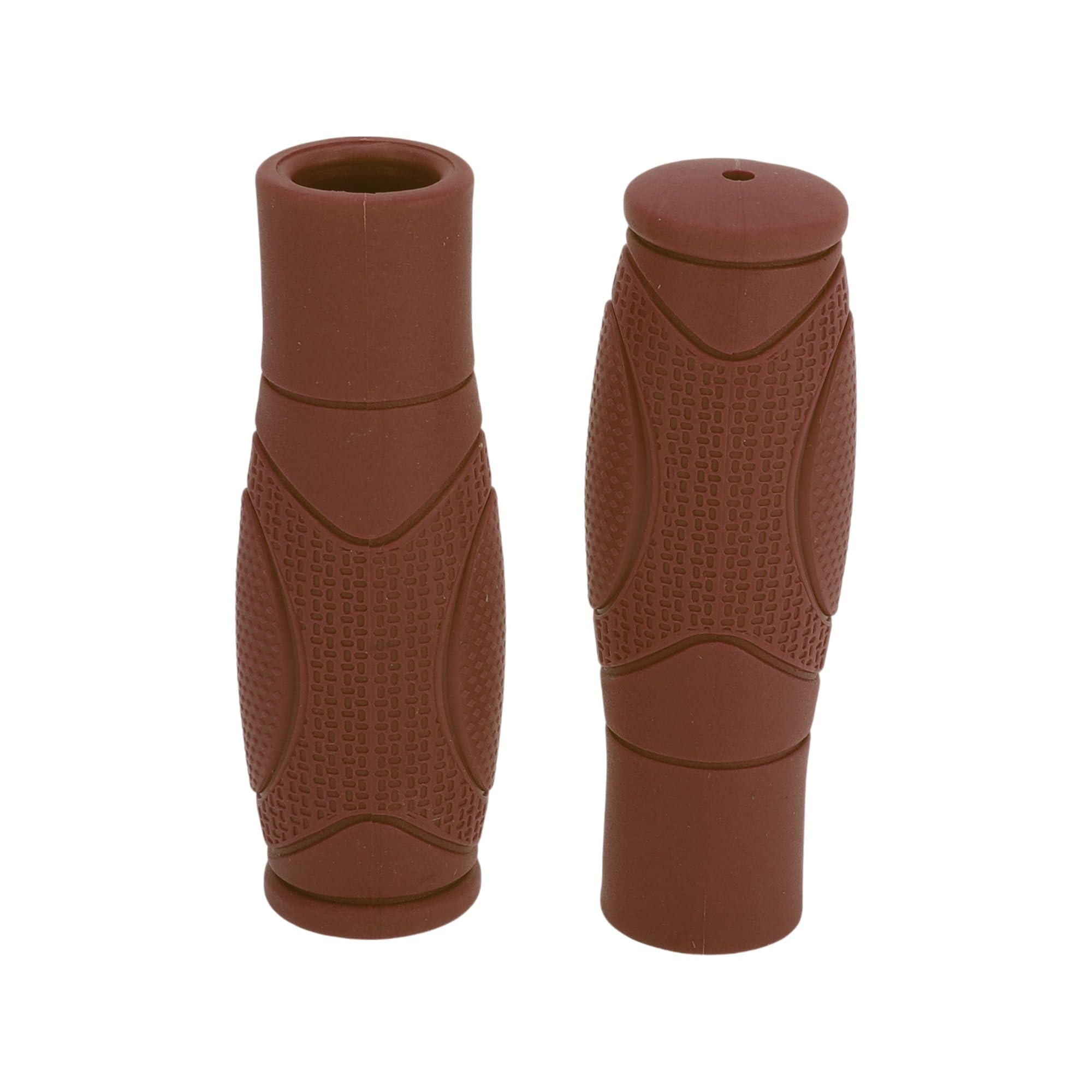 TUCKBOLD Bike Handlebar Grips Covers 125mm Long Lightweight | Cycling End Grip Protector Brown 1 Pair