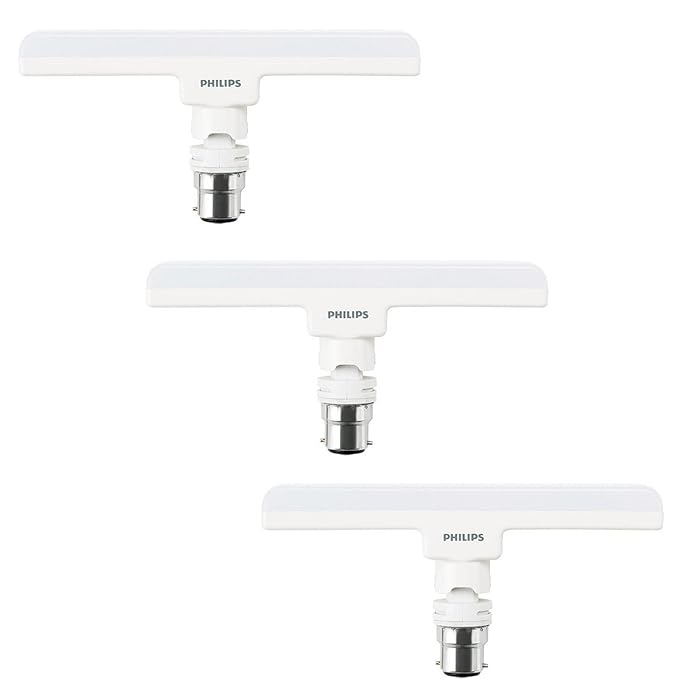 Philips T-Bulb Base B22 10-Watt LED Lamp (Pack of 3, Cool Day Light)