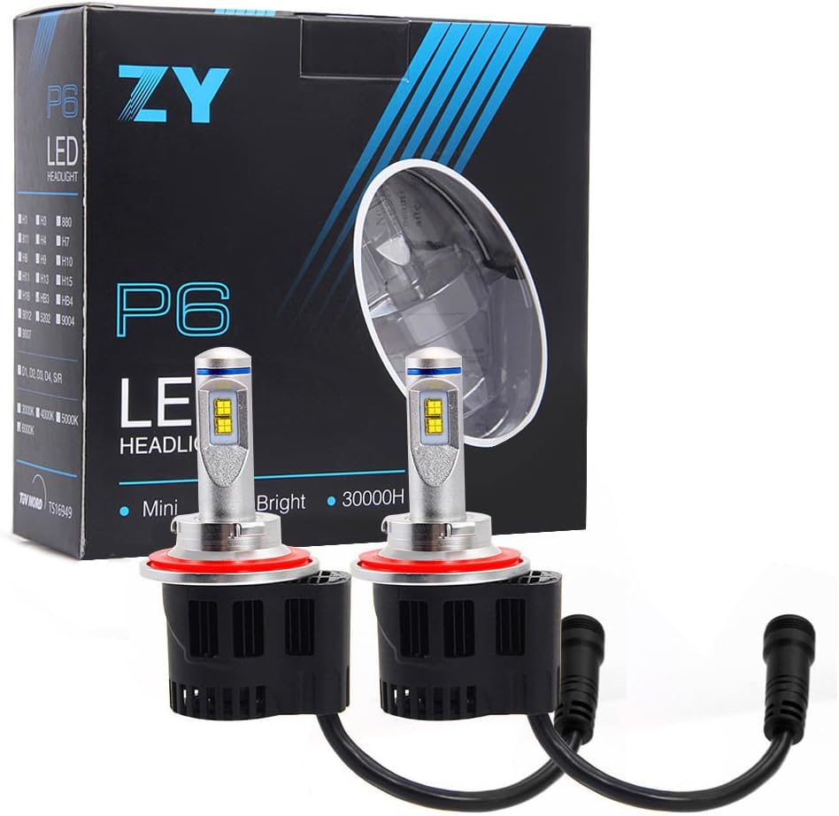 All Seasons LED Genuine Philips Luxeon MZ Chip LED Headlight Kit 110W & 10400LM/Set, Color White 6000K (H13/9008 Hi/Lo)