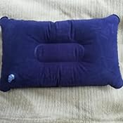 TRIXES Coussin D'oreiller De Voyage Gonflable Doux Bleu Mari 14,91