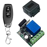 QIACHIP DC 5V 9V 12V 24V 48V Wireless Remote Switch 433Mhz 1-Channel Relay Receiver with 1 Transmitter for Door Access Controls