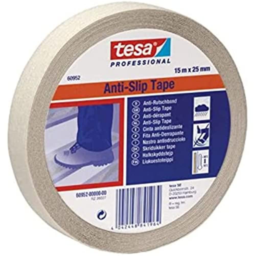 tesa 60952 Transparent Anti Slip Tape, 25 mm x 15 m