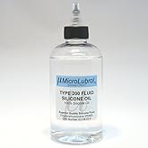 MicroLubrol 200 Fluid Pure Silicone Oil Polydimethylsiloxane (PDMS) 50 centistokes (CST) Viscosity, 8oz Bottle