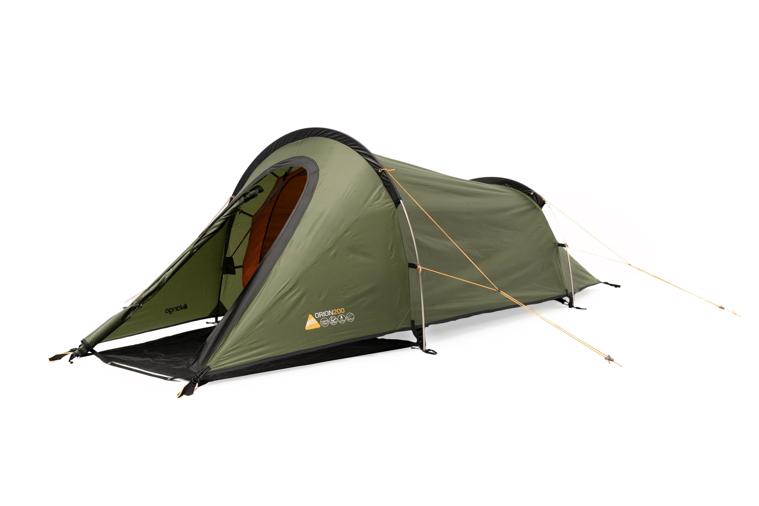 Vango Orion 200 2 Man Tunnel Tent, 5000mm HH with Alloy Poles, Lightweight, Camping, Climbing, Backpacking, Trekking