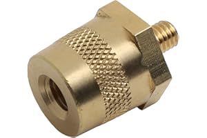 Brass Battery Terminal Connector for M6 Battery Posts - Positive and Negative Pole Adapter with M8 Female Threads, Includes S