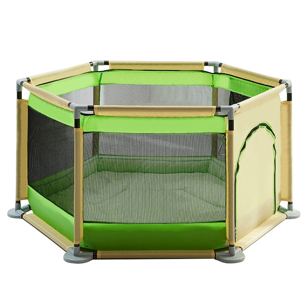 ベビー用品 キッズベビーベビーフェンス ホーム屋内遊び場 ベビークロッグマット Green B07fbhg5t8 子供用フェンス 色 Green ベビーゲート 古典 Www Brti Co Zw