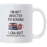 Casitika Funny Book Reading Gifts. I'm Not Addicted To Reading I Can Quit 11 oz Librarian/Bookworm Coffee Mug. Birthday Present Idea for Readers and Literature Lovers.