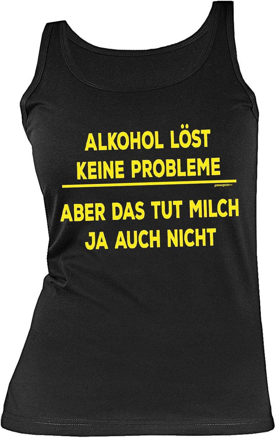 Tank Top/SprücheTrägerShirt Damen Alkohol löst Keine Probleme Aber