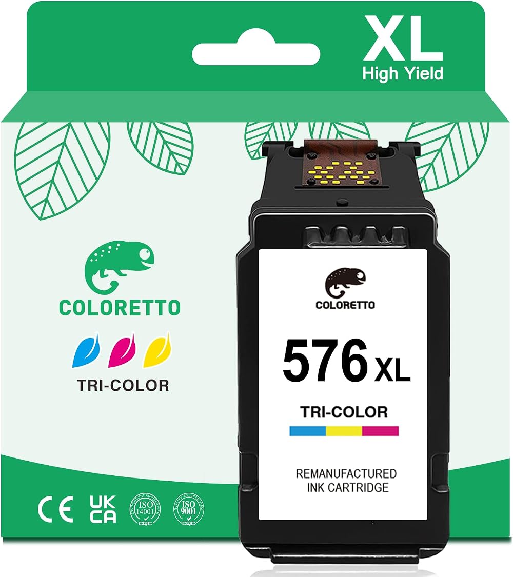 Colorett COLORETTO 576 XL Colour Ink Cartridge for Canon TS/T R printers