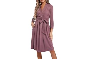 SUFEINI Maternity Mommy Robes with Matching Swaddle Blanket Set, Maternity Mommy Postpartum Bathrobe Sleepwear