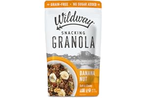 Wildway Keto Granola | Banana Nut | Grain-Free, Certified Gluten-Free Cereal | Vegan, Low Carb | No Sugar Added | Paleo-Friendly | Non-GMO Fruit & Nut Clusters | Nutrient-Rich Snack | 8 oz