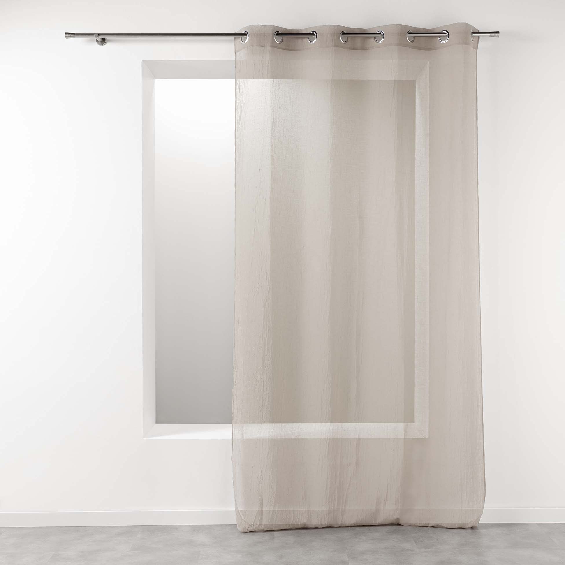 Douceur d 'Intérieur Telma Eyelet, polyester, taupe, 140 x 240 cm