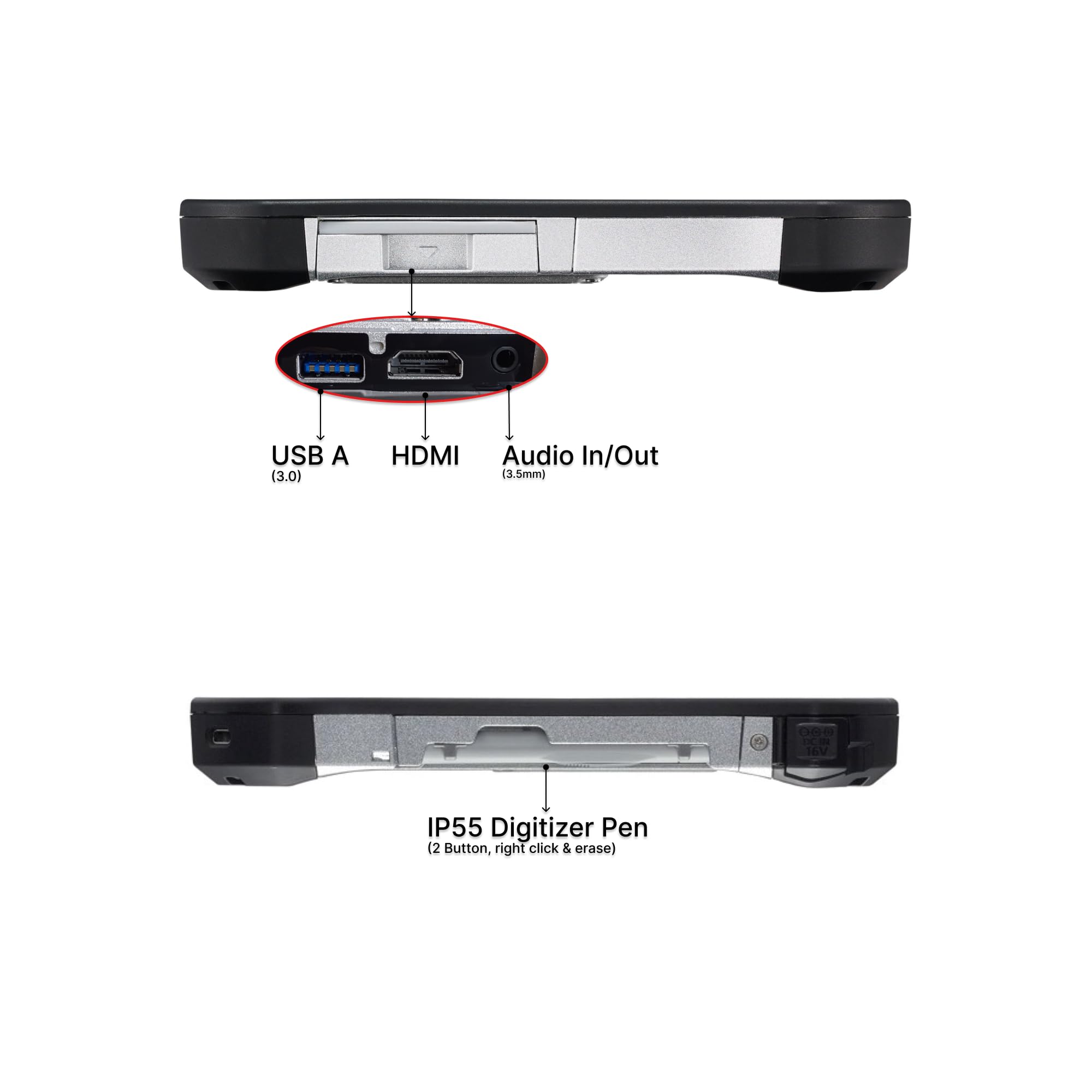 Toughbook Panasonic Toughpad G1, FZ-G1 MK4, i5-6300U 2.4GHz, 10.1 Touch, 8GB, 128 SSD, Wi-Fi, Bluetooth, Windows 10 Pro (Renewed)