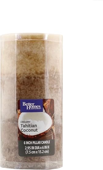 Amazon.com: 6" Pillar Candle, Creamy Tahitian Coconut: Home Improvement
