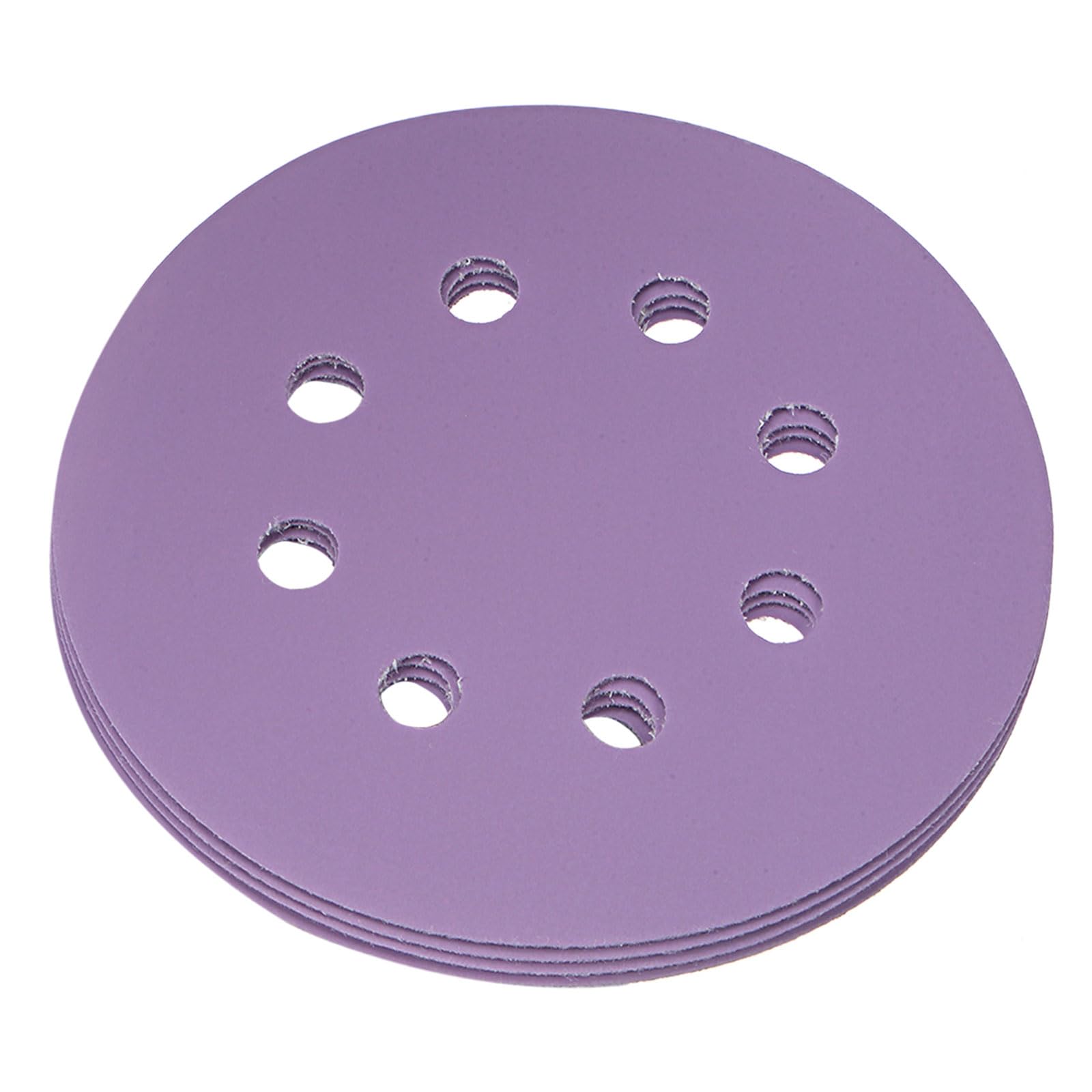 Kozelo 5pcs Premium Sanding Discs Hook and Loop Backing - [5 Inch x 1500 Grits] Purple Sandpapers Finishing Discs for Auto Car Wood Metal Polishing