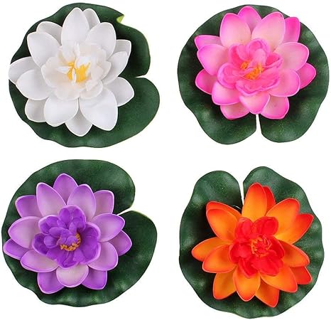 Amazon Com Sealike 4 Pcs Large Artificial Floating Foam Lotus
