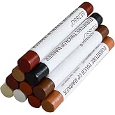 SEISSO Wood Filler Sticks, Furniture Wax Crayons for Scratches, 10 PCS Wood Floor Repair Wax Filler Sticks, Touch Up Wax Sticks Repair Kit for Scratches, Holes, Floor, Laminate, Carpenters, Cabinets