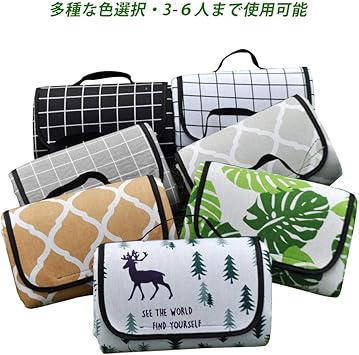 Amazon コットンとリネン ランチシート 防水 コンパクト レジャーシート ピクニックシート 2 6人用 おしゃれ人気 キャンプ用品 3層構造 150x0cm 折りたたみ 軽量 四季通 テントシート 花見 ピクニック 運動会 キャンプ 遠足 花火大会に大活躍 室内用可