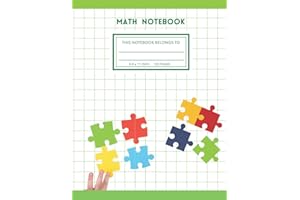 Math Notebook for Preschool: Large Squares Graph Paper That Can BeTear Off