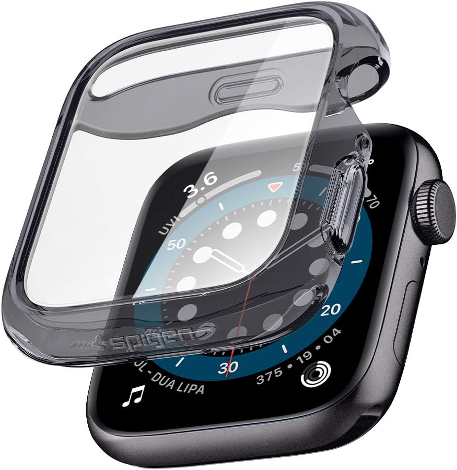 Spigen Ultra Hybrid Compatible with Apple Watch Case for 44mm Series 6/SE/5/4 - Space Crystal, Black, Clear