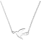 Boma Jewelry Sterling Silver Soaring Bird Necklace, 18 Inches