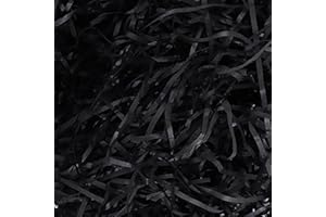 UCLEVER 200g Cut Paper Shred Craft Filler, Shredded Paper Filler for Gift Baskets, Decorative Gifts (Black)