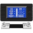 DC Multifunction Battery Monitor Meter,0-200V,0-100A (Widely Applied to 12V/24V/48V RV/Car Battery) LCD Display Digital Curre