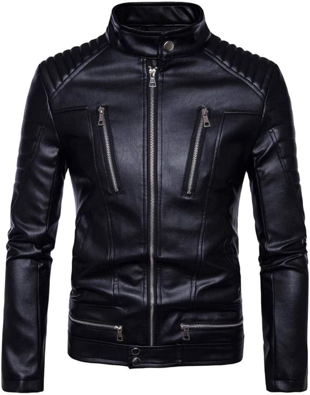 GetYouStyle Legend Mens Black Real Leather Jacket Rider Motorcycle Big and Tall Amazon.ca