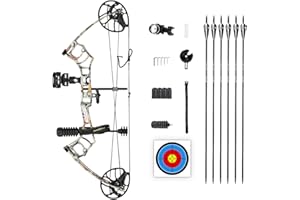 MOTION ZEUS Compound Bow Package for Youth & Adults,Beginners and Women,22.5"-30" Draw Length,10-50 Lbs Draw Weight,290fps,Limbs Made in USA,Hunting Bow Archery Set