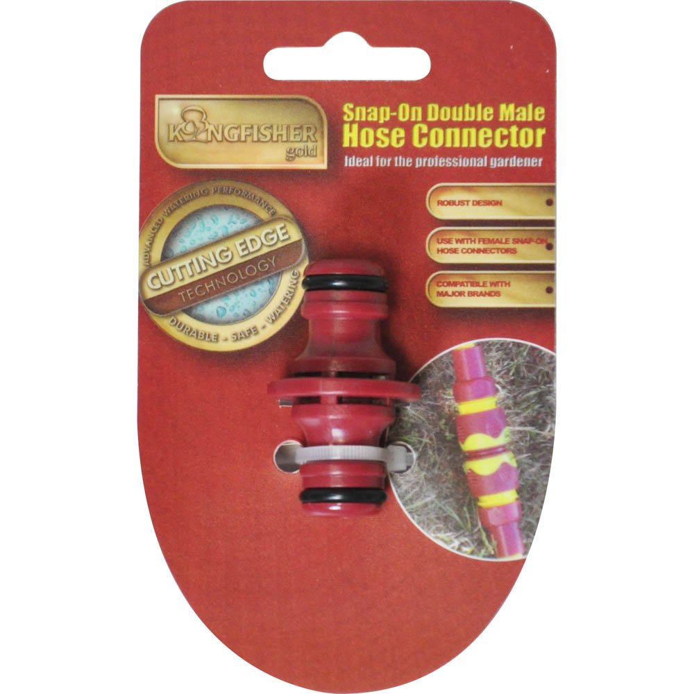 Kingfisher Pro Gold Snap On Double Male Hose Pipe Adapter