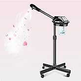 Professional Facial Steamer, Facial Steamer on Wheels with More Steam, Adjustable Height and Angle, Face Steamer for Deep Cleansing and Hydration, Estheticians Steamer for Beauty, Spa and Home Use