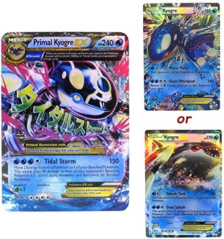 Kyogre Collection Cards Set - Mega EX 55/160 - EX 54/160 or 26/108 Packed in Box and Sleeves