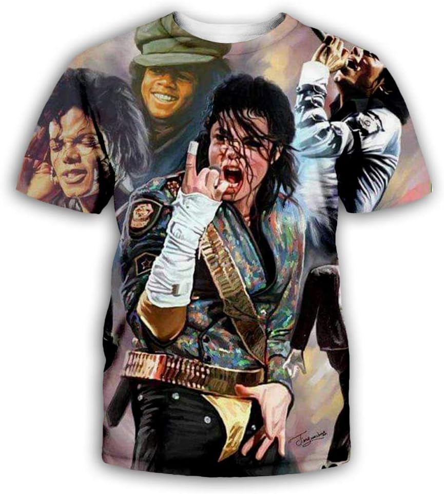 Michael Jackson & Hip-pop Singer Kiss Shirt T Shirts Tee Vintage Retro Men Costume Top Harajuku Streetwear